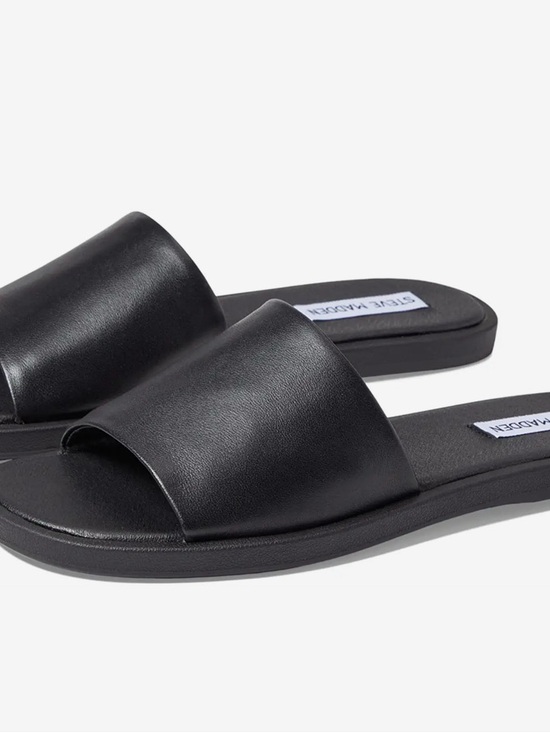 Steve Madden Shoes - Steve Madden Black Single-Band Slide Sandals